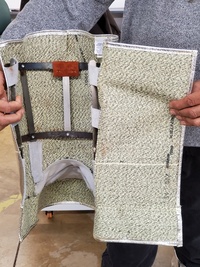 Aluminized spring load knee high spats