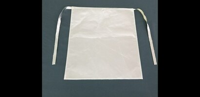 Aluminized waist apron with ties back view