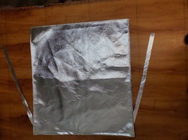 Aluminized waist apron with ties front view
