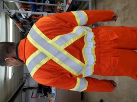 Arc Flash Hi Vis Coverall with 4 inch FR Tape,