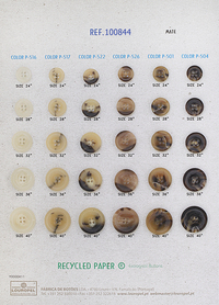 Paper recycled buttons